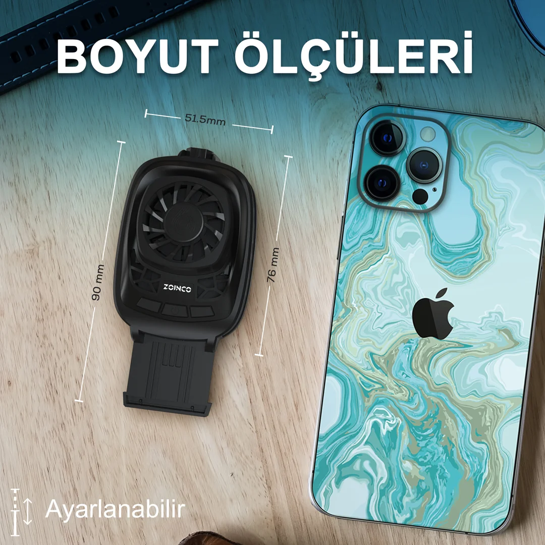 ICE AGE Telefon Soğutucu Fan - Yarı İletken Hızlı Soğutucu Radyatör  Soğutucu - Fan Zoinco